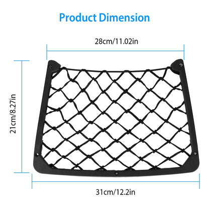 3Pcs Mesh Pockets Seat Side Back Wallet Phone Storage Net Bag Framed Stretch Car Bus Organizer Holder For Auto RV SUV Boat