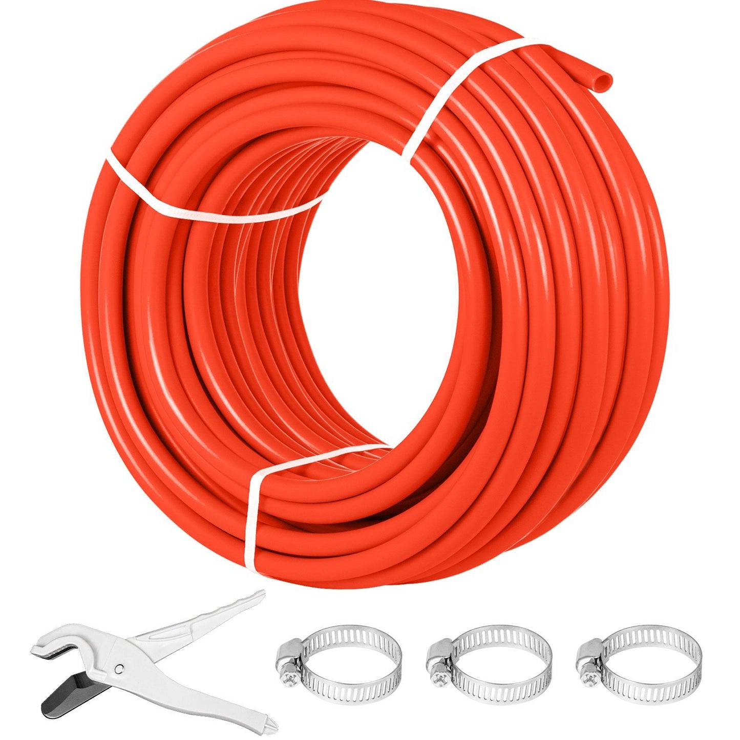 VEVOR Oxygen Barrier 1/2 Inch 300 Feet Tube Coil EVOH PEX-B Pipe, for Residential Commercial Radiant Floor Heating, Red