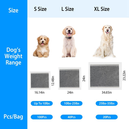 100Pcs Dog Pee Training Pads Super Absorbent Leak-proof Quick Dry Pet