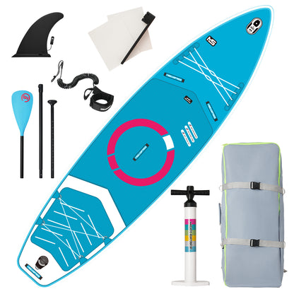 Inflatable Stand Up Paddle Board with Premium iSUP Bundle Accessory Pack, Durable, Lightweight with Stable Wide Stance - SUP for All Skill Levels