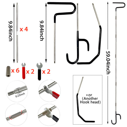 Long distance tools outdoor steel wheel puller truck fifth push pull hook 1 piece, garage door pull hook