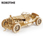 Robotime ROKR 3D Wooden Puzzle Toy Assembly Model Building Kits for Children Kids Birthday Gift MC401 Grand Prix Car