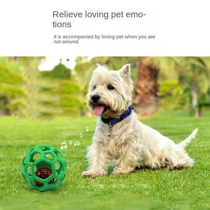 Dog toy hollow ball bite-resistant elastic rubber ball bell pet toy; Jingle Bell Toy Ball