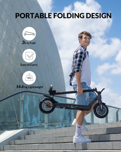 ES09 Folding Electric Scooter 350W 36V 7.5Ah 10' Tire