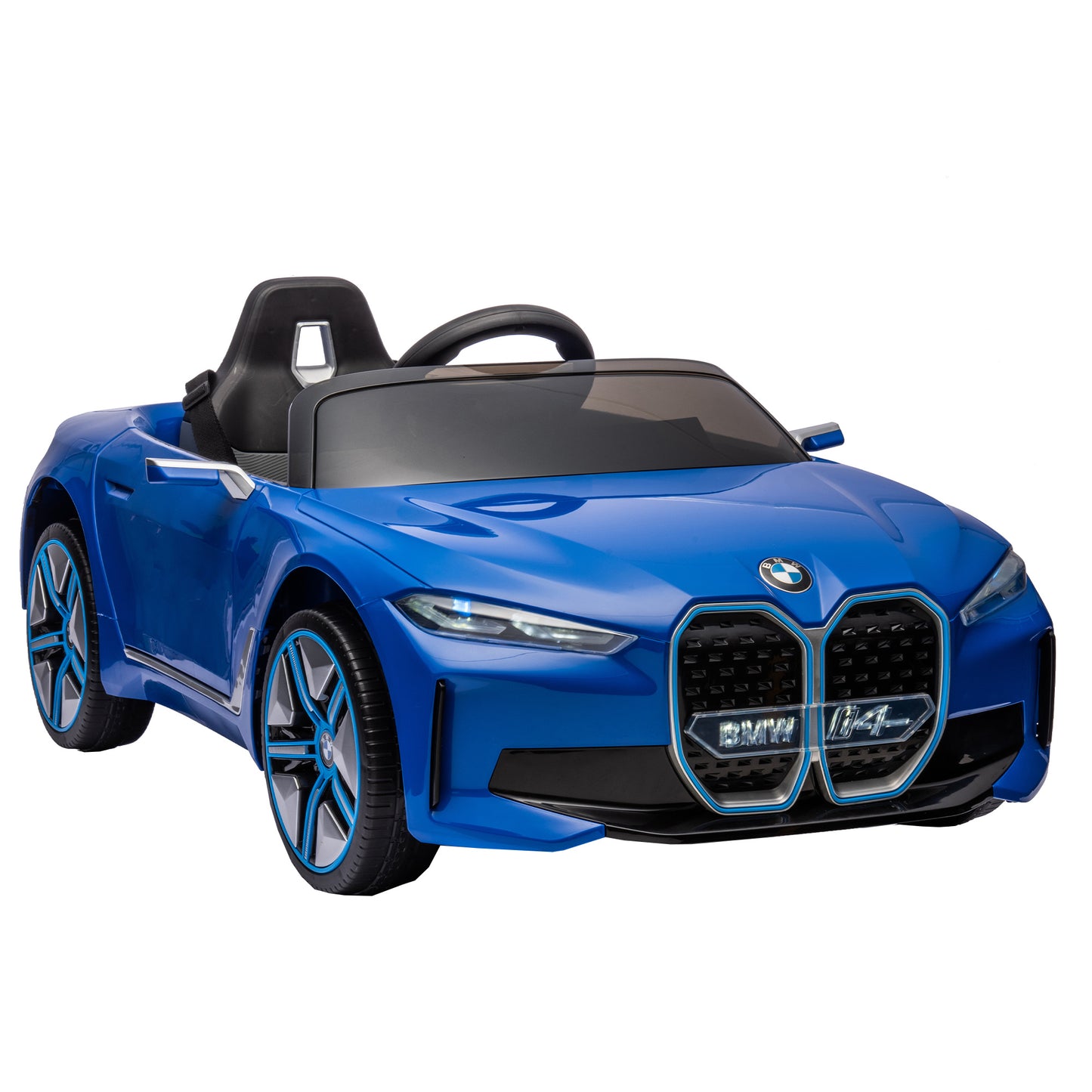 Licensed BMW I4,12v Kids ride on car 2.4G W/Parents Remote Control,electric car for kids,Three speed adjustable,Power display, USB,MP3 ,Bluetooth,LED light,Two-point safety belt,story