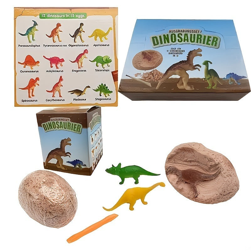 Easter Eggs Surprise Gift; Boy Girl Dinosaur Fossil Archaeological Dig Children's DIY Handmade Treasure Digging Toys