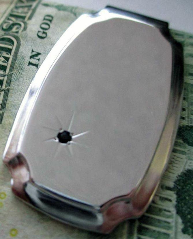 Colibri Of London Mens Smooth Chrome Finish Polished Money Clip AMC119700S