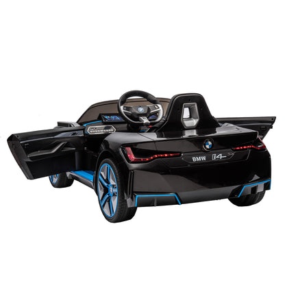 Licensed BMW I4,12v Kids ride on car 2.4G W/Parents Remote Control,electric car for kids,Three speed adjustable,Power display, USB,MP3 ,Bluetooth,LED light,Two-point safety belt,story