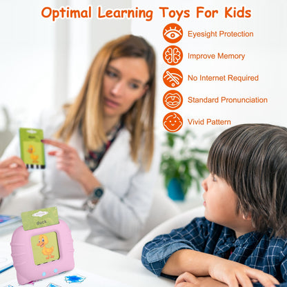 224 Words Kid Flash Talking Cards 112 Card Electronic Cognitive Audio Toddler Reading Machine Animal Shape Color Repeated Learning Cards English For Child