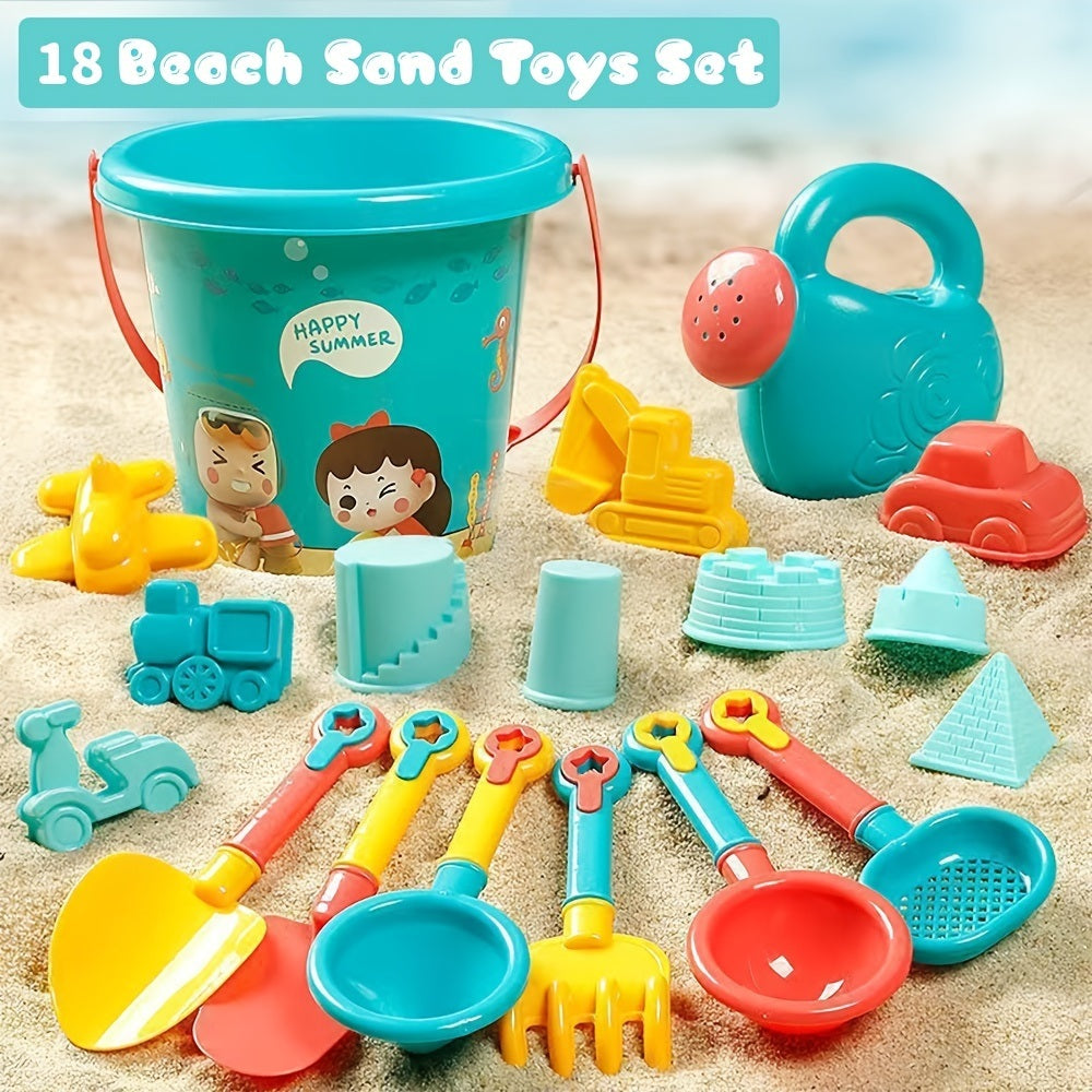 18pcs Beach Toys Sand Toys Set For Kids