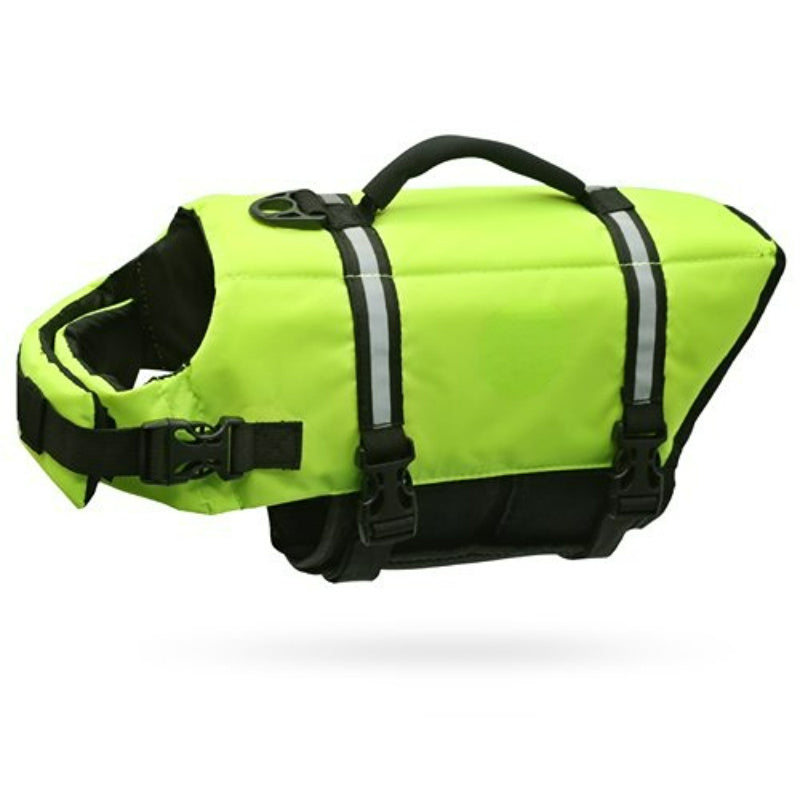 Ripstop Dog Life Vest; Reflective & Adjustable Life Jacket for Dogs with Rescue Handle for Swimming & Boating