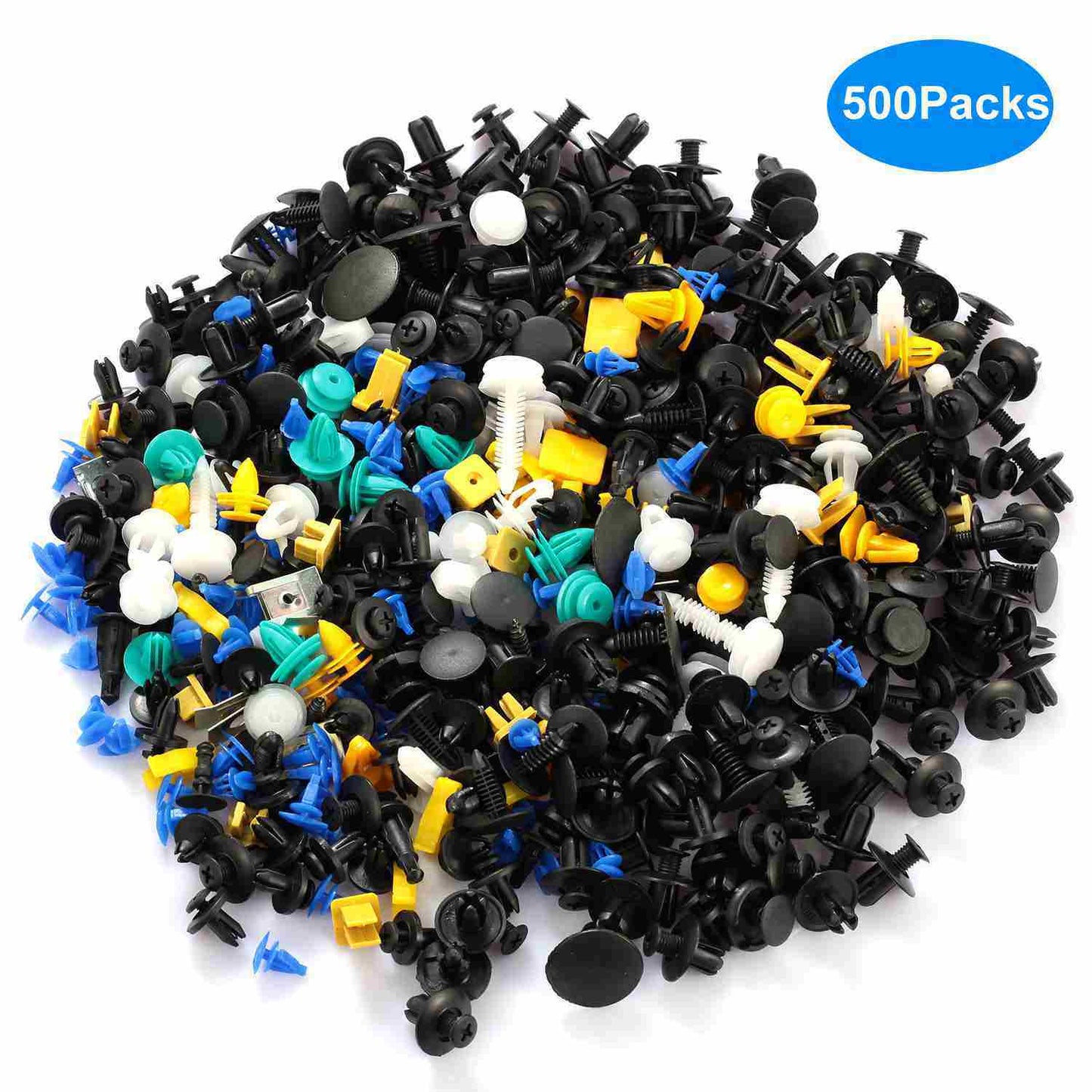 500Packs Bumper Fastener Rivets 30 Kinds Bumper Push Clips Fender Replacement