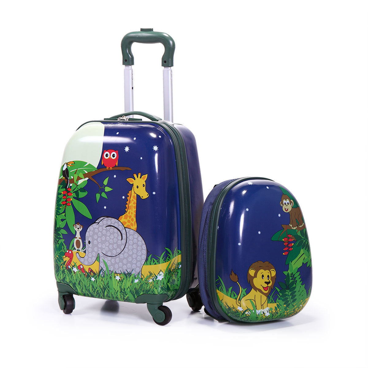 2 PCS Kids Luggage Set, 12\" Backpack and 16\" Spinner Case with 4 Universal Wheels, Travel Suitcase for Boys Girls