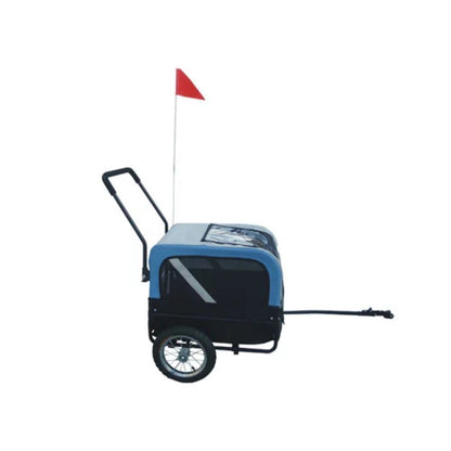 Dog Bike Trailer with Jogger Blue