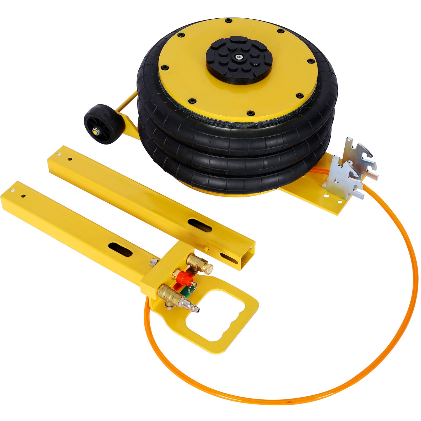 5T Triple Bag Air Jack ,Pneumatic Jack 3 bag ,lifting 16in capacity 5T 11000lbs,easy-collapsing Terrain,Color Yellow