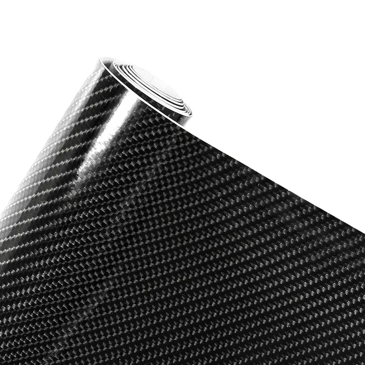 Black 7D Carbon Fiber Car Wrap High Gloss Vinyl Wrap Film Roll Bubble Free Air Release for Cars Laptops Phones