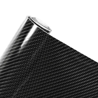 Black 7D Carbon Fiber Car Wrap High Gloss Vinyl Wrap Film Roll Bubble Free Air Release for Cars Laptops Phones