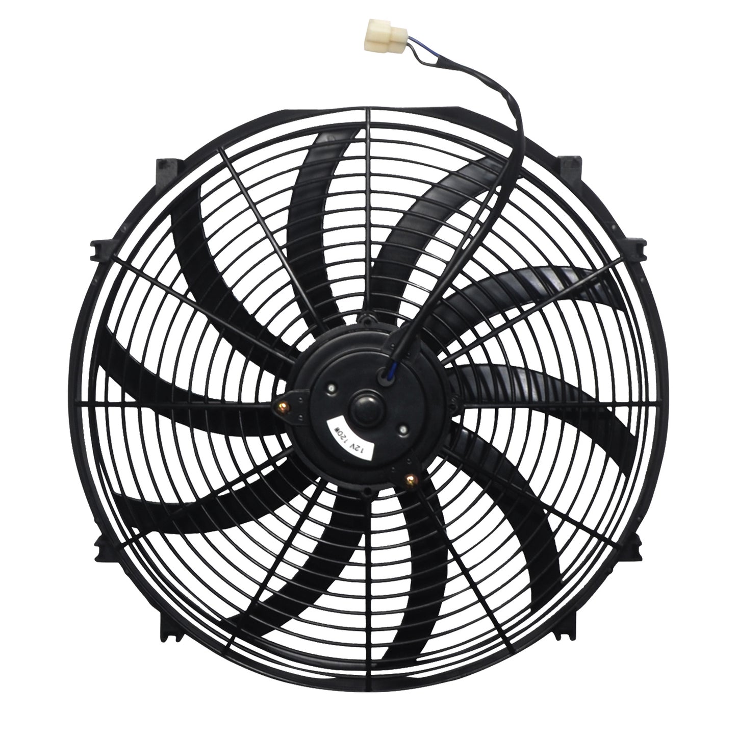 16" Universal Slim Fan Push Pull Electric Radiator Cooling 12V 120W w/ Mount Kit