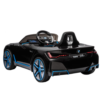 Licensed BMW I4,12v Kids ride on car 2.4G W/Parents Remote Control,electric car for kids,Three speed adjustable,Power display, USB,MP3 ,Bluetooth,LED light,Two-point safety belt,story