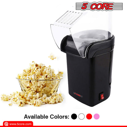 5 Core Popcorn Machine 16 Cup Capacity Hot Air Popper Mini Portable Tabletop Electric Pop Corn Maker Maquina Para Hacer Palomitas De Maiz For Home Movie Party