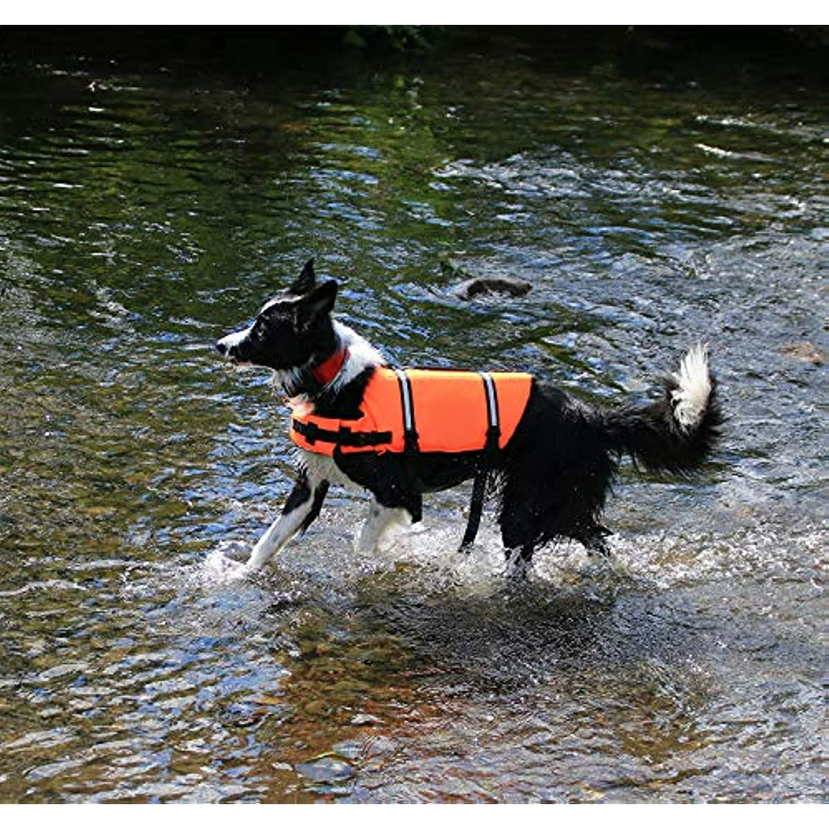 Ripstop Dog Life Vest; Reflective & Adjustable Life Jacket for Dogs with Rescue Handle for Swimming & Boating