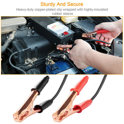 Battery Load Tester 6-12V 100A Battery Tester with Heavy Duty Insulated Copper Clips Carrying Handle for Automotive Repair