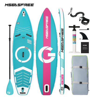 Inflatable Stand Up Paddle Board with Premium iSUP Bundle Accessory Pack, Durable, Lightweight with Stable Wide Stance - SUP for All Skill Levels