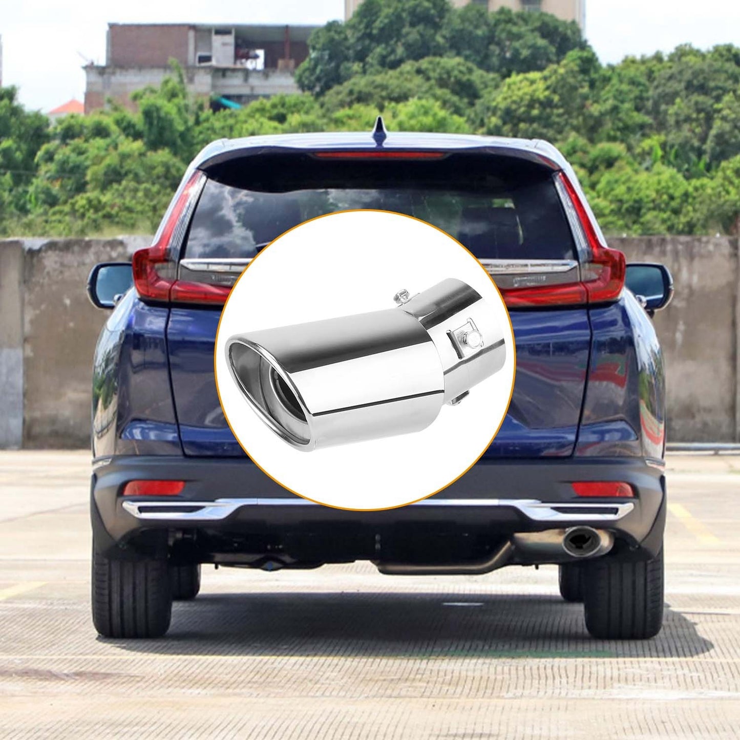 Car Rear Exhaust Pipe Tail Muffler Tip Stainless Steel Tail Muffler Universal Exhaust Tail Pipe Fit For Most Car Such As BYD F3 F5 Nissan Chevrolet