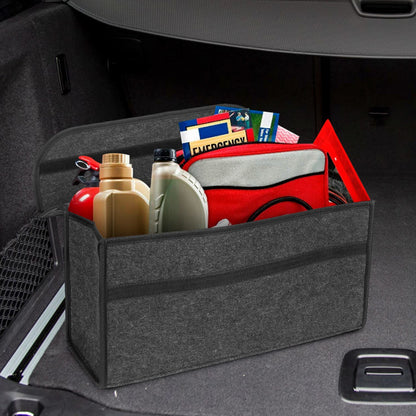 3.85Gal Car Boot Organizer Box Collapsible Trunk Bag Storage Container Travel Tidy Case Holder