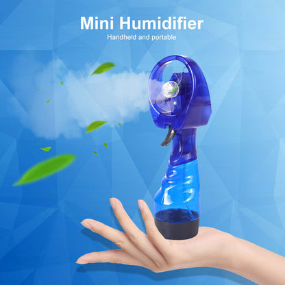 Mini Handheld Spray Fan Portable Water Spray Mist Fan Desk Humidification Cooling Sprayer For Outdoor Camping Hiking Air Cooler