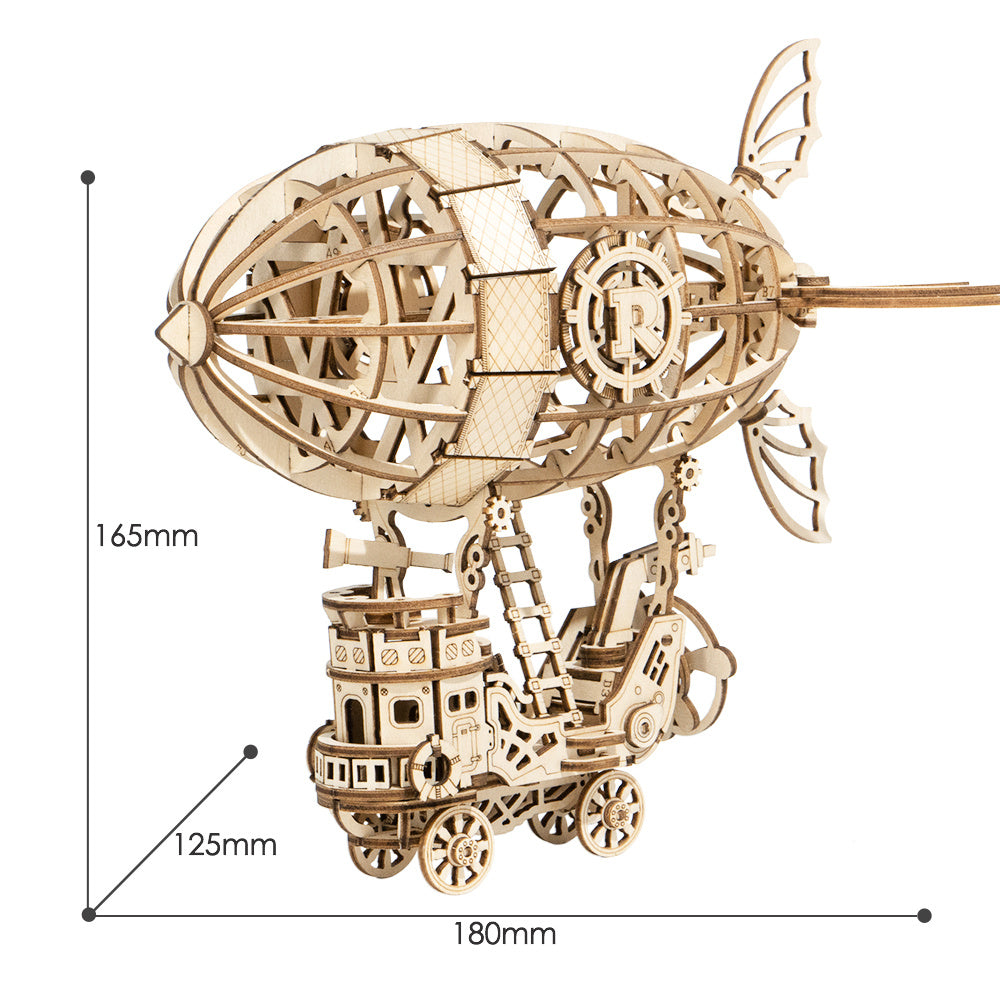 Robotime 3D Wooden Model Building Kits Airship Toys For Children Kids Girls Birthday Gift TG407