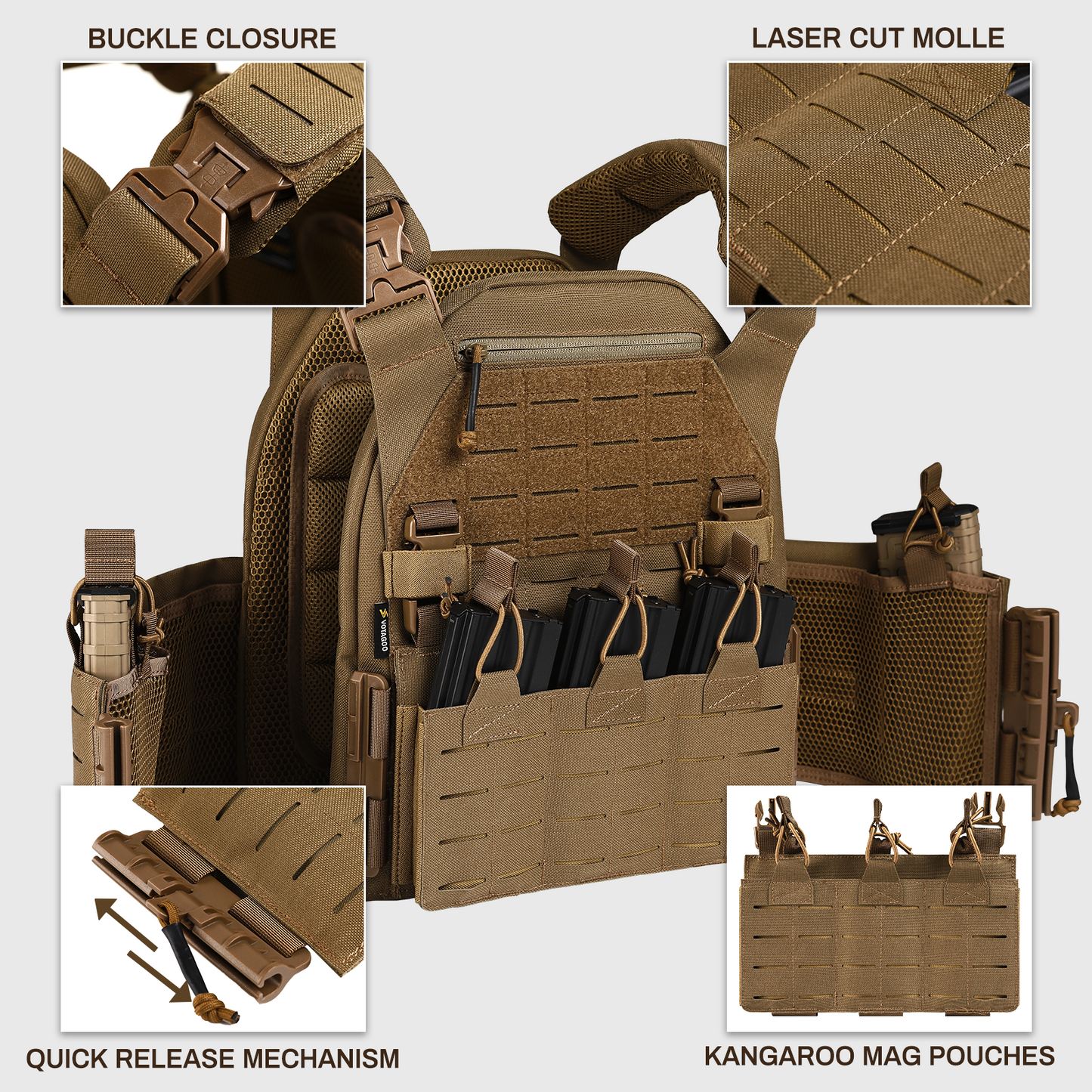 Quick Release Airsoft Weighted Military Breathable Vests