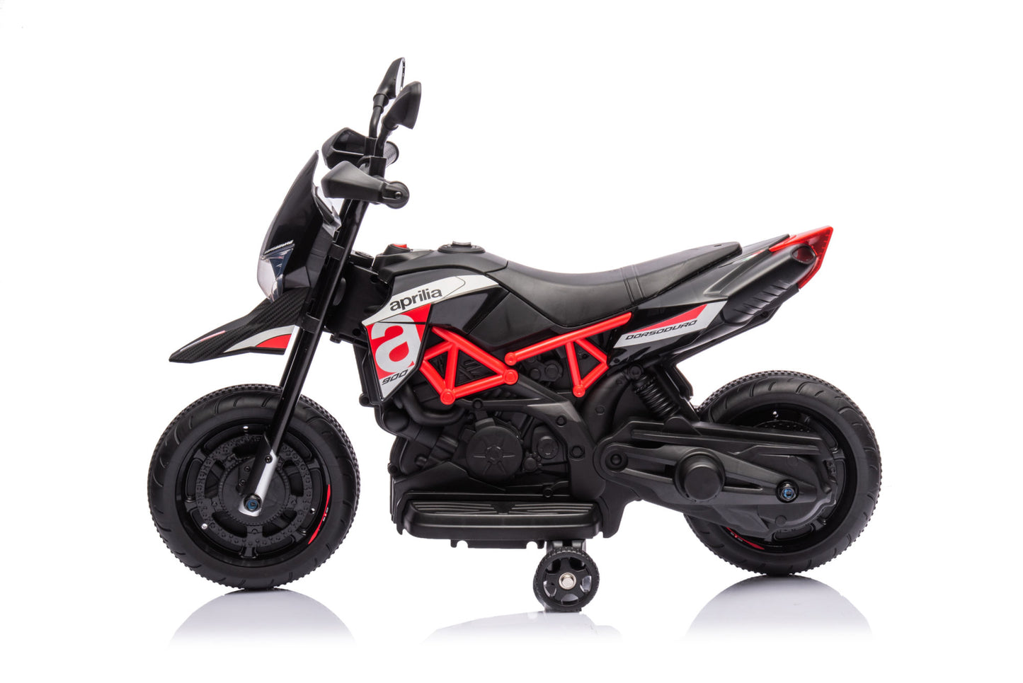 Red, Licensed Aprilia Electric Motorcycle, 6V Kids Motorcycle, Ride On Toy w/Training Wheels, LED Lights, Sounds & Music, Battery Powered Dirt Bike for Boys & Girls