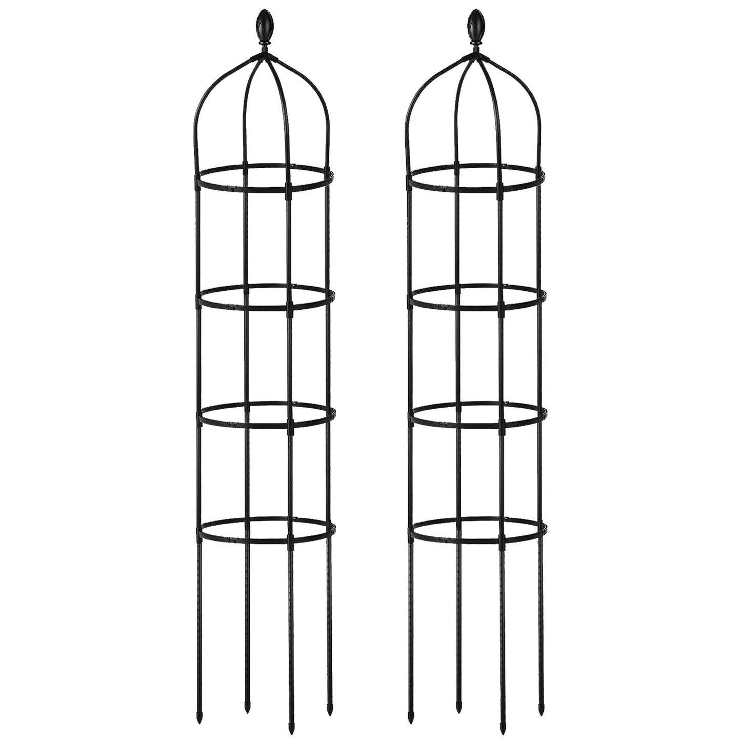 2 Packs Garden Obelisk Trellis 5.9FT Plants Tower for Climbing Plants Flower Vegetable Vine