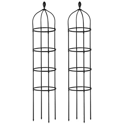 2 Packs Garden Obelisk Trellis 5.9FT Plants Tower for Climbing Plants Flower Vegetable Vine