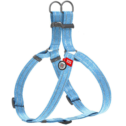 Re Cotton Dog Harness Eco Friendly Dog for Small Dogs Medium Large Dogs Reflective with Adjustable Size for Male Female Dogs M Size 23-32 inch Blue Color