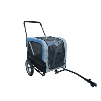 Dog Bike Trailer with Jogger Blue