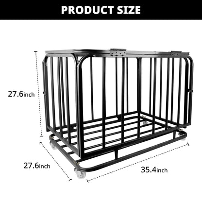 Foldable Mental Sports Ball Storage Cart Rolling Ball Cart with Lid and Wheels Large Capacity Basketballs Organizer for Gym, School, Club, Indoor and Outdoor Equipment Organization