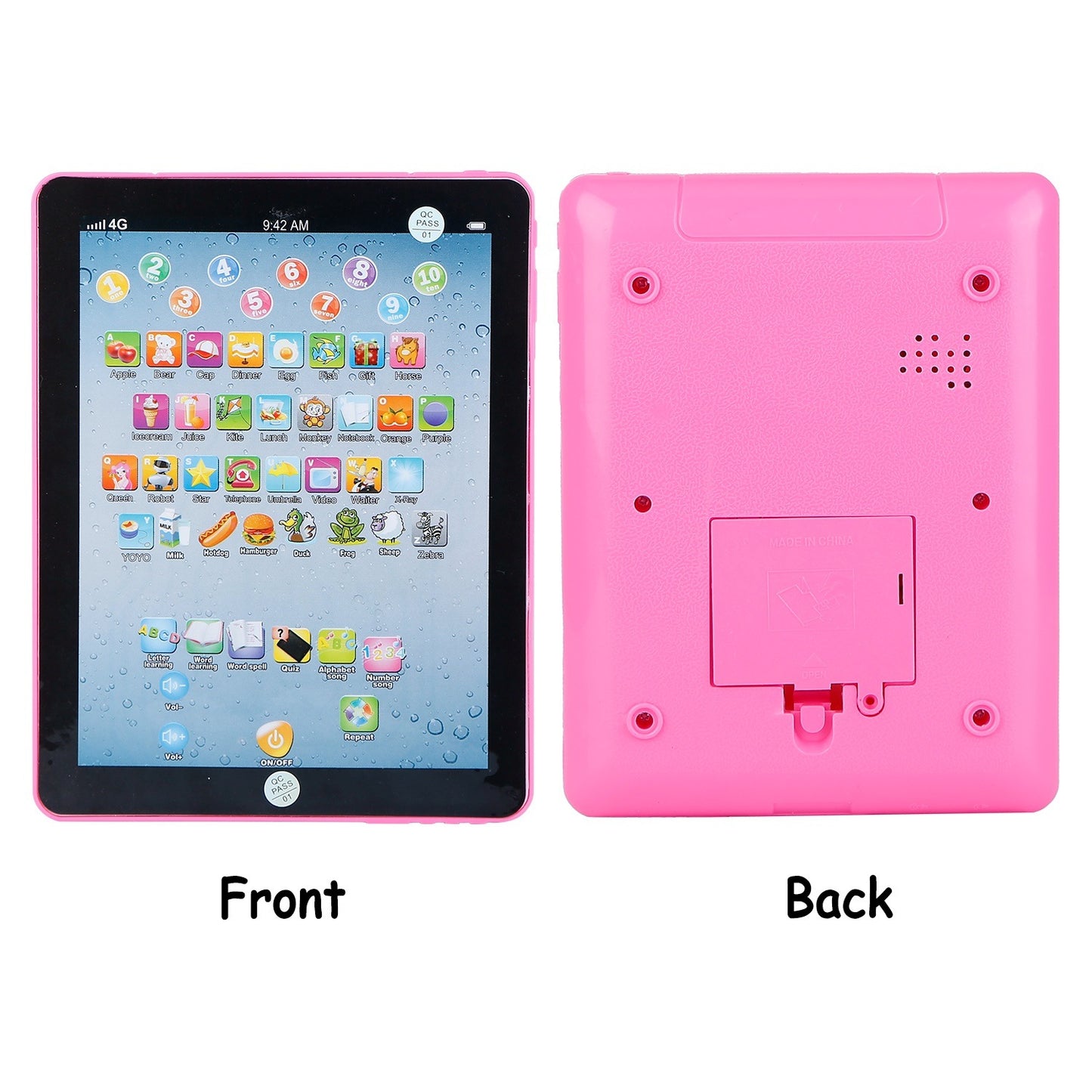 Baby Learning Tablet Educational Mini Pads Toys Touch Learn Toddler Tablet For ABC Numbers Words Gift