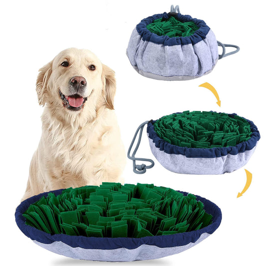 Adjustable Snuffle mat for Dogs Cats Dog Puzzle Toys Enrichment Pet Foraging mat for Smell Training and Slow Eating Stress Relief Dog Toy for Feeding Dog Mental Stimulation Toys