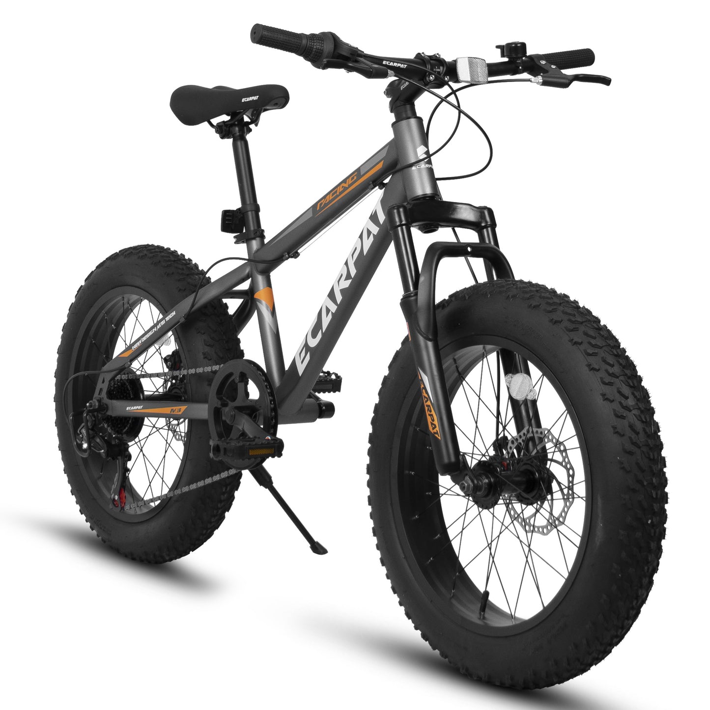 A20316 20 Inch Fat Tire Bike Adult/Youth Full Shimano 7 Speed Mountain Bike, Dual Disc Brake, High-Carbon Steel Frame, Front Suspension, Mountain Trail Bike, Urban Commuter City Bicycle,Fat tire bike