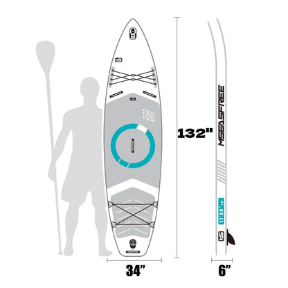 Inflatable Stand Up Paddle Board with Premium iSUP Bundle Accessory Pack, Durable, Lightweight with Stable Wide Stance - SUP for All Skill Levels