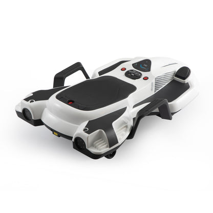 Electric Kids Racing Car with Music and Lights, White