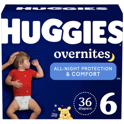 Huggies Overnites NIghttime Baby Diaper Size 6;  36 Count