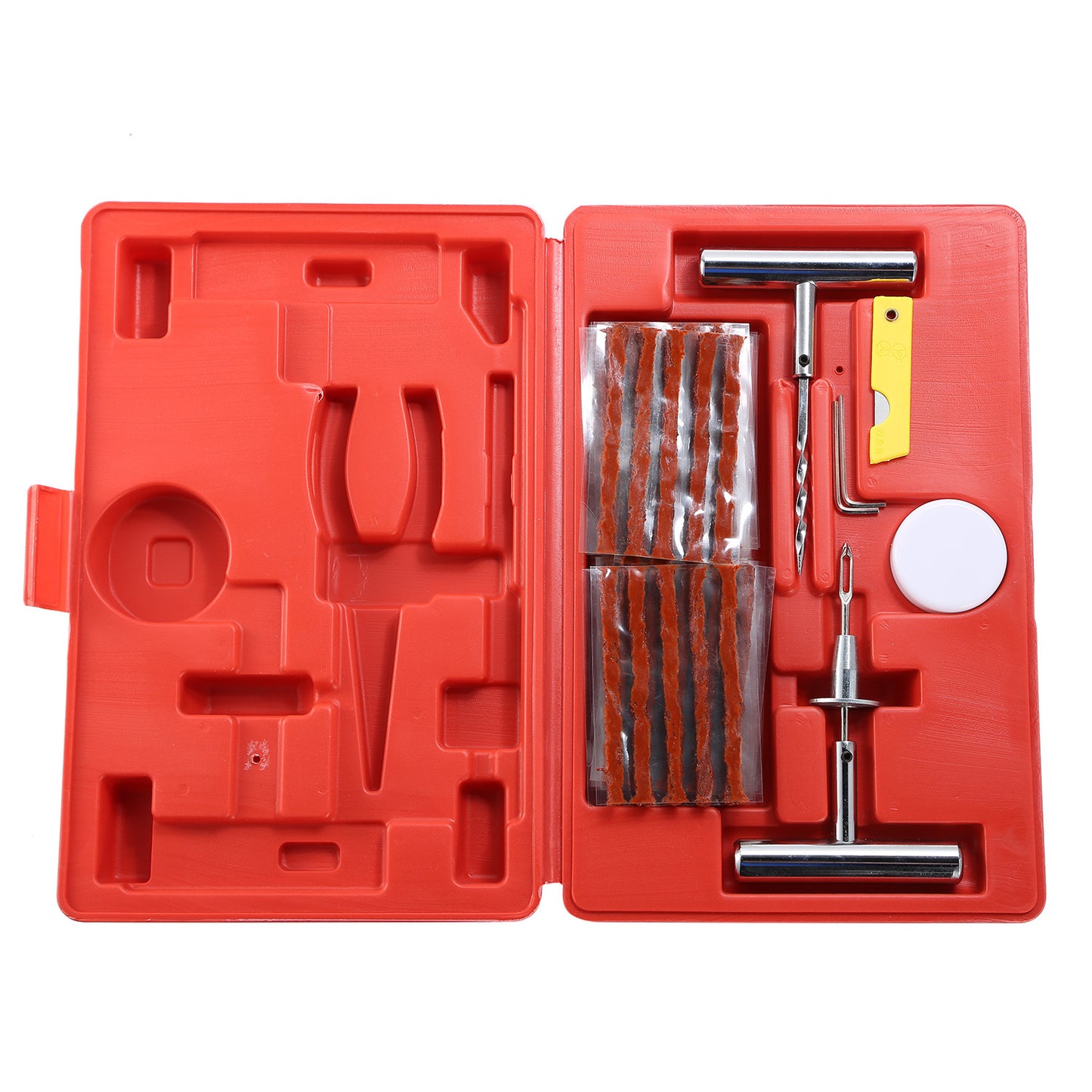 57 Pcs Universal Tire Repair Tools Kit Flat Tire Puncture Repair Tools for Cars Trucks