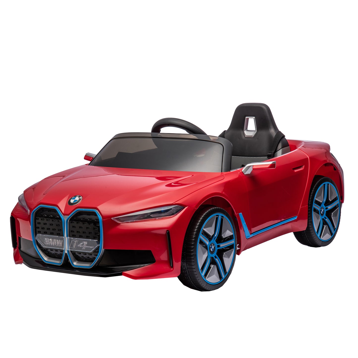 Licensed BMW I4,12v Kids ride on car 2.4G W/Parents Remote Control,electric car for kids,Three speed adjustable,Power display, USB,MP3 ,Bluetooth,LED light,Two-point safety belt,story