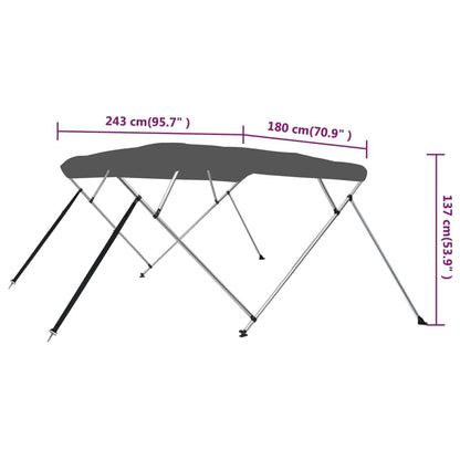 4 Bow Bimini Top Anthracite 95.7"x70.9"x53.9"