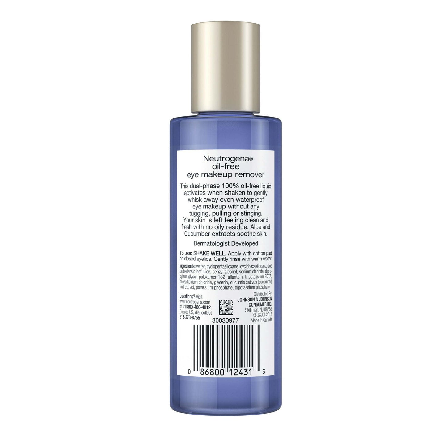 Neutrogena Oil-Free Liquid Eye Makeup Remover Solution, 3.8 fl. oz