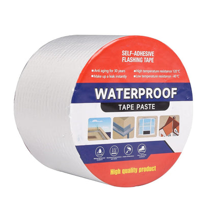 Waterproof Tape for Leaks Aluminum Butyl Tape with Adhesive for RV Repair, Glass Repairs, Air Mattress Patch, Window Caulking, Boat Sealing, Roof Patching