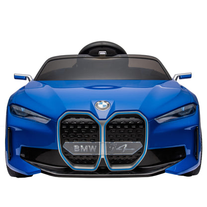 Licensed BMW I4,12v Kids ride on car 2.4G W/Parents Remote Control,electric car for kids,Three speed adjustable,Power display, USB,MP3 ,Bluetooth,LED light,Two-point safety belt,story